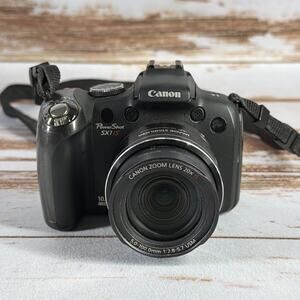 Canon PowerShot SX1 IS 10MP Digital Camera – 20x Zoom Black From Japan Tested
